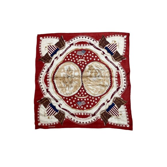 Ralph Lauren Accessories - VINTAGE RALPH LAUREN POLO WOMEN'S WESTERN 100% SILK EAGLE CREST SCARF NWT